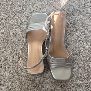 Journee Collection Women's Silver Strappy Sandals